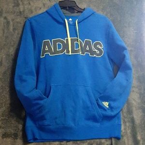 Adidas Hoodie Blue Mens